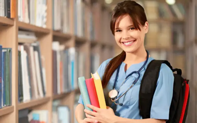 Nursing studies students in class